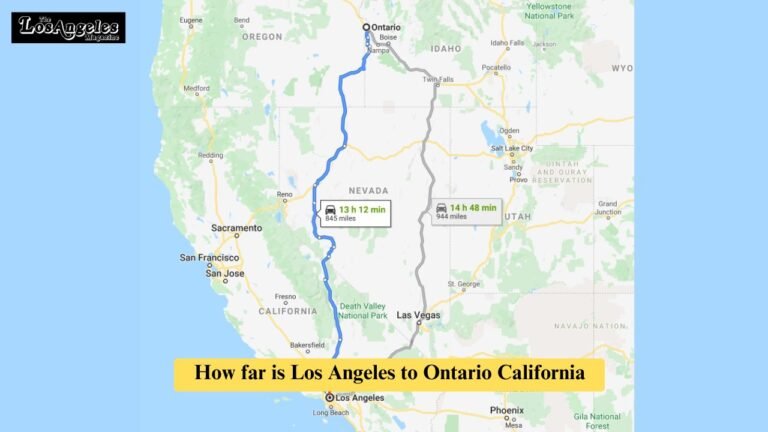 how far is los angeles to ontario california